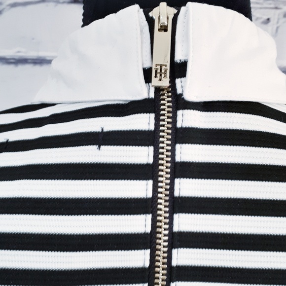 Tommy Hilfiger Black white stripe collar dress - Picture 5 of 5
